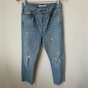 Levi's Wedgie Straight Distressed Jeans